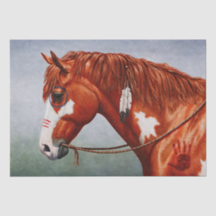 Papier Mousseline Cheval de guerre indien de l'Amérique du Châtonnie