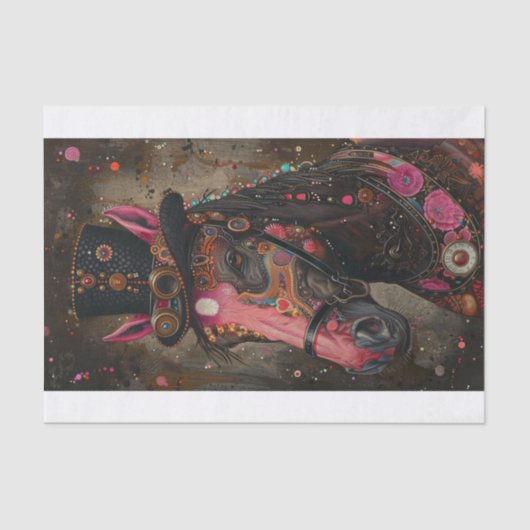 Papier Mousseline Cheval de vapeur (Recto)