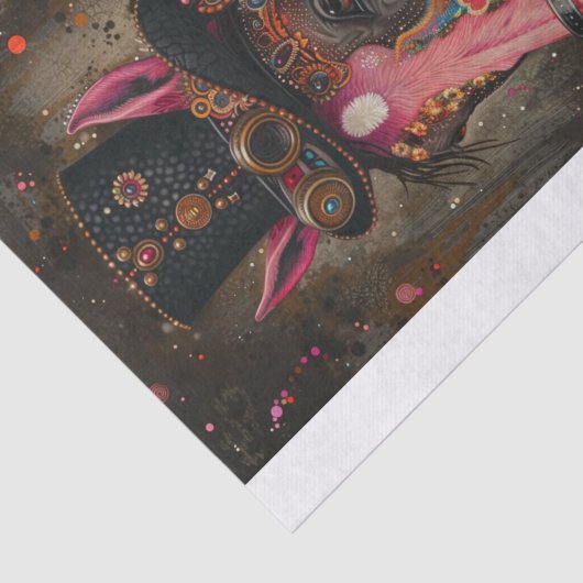 Papier Mousseline Cheval de vapeur (Détail)