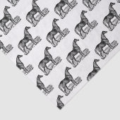 Papier Mousseline Cheval debout vintage (Détail)
