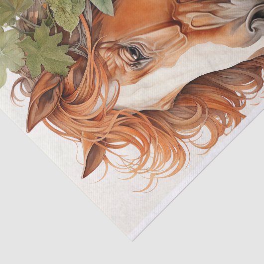 Papier Mousseline Cheval En Feuillet 2 Découpage (Détail)