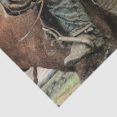 Papier Mousseline Cheval équitation Western Rodeo Cowboy (Détail)