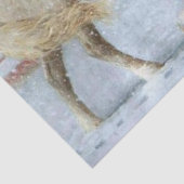 Papier Mousseline Cheval et fille en hiver (Détail)