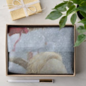 Papier Mousseline Cheval et fille en hiver (Cadeau)