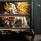 Papier Mousseline Cheval Fée Jaune Découpage Artisanat