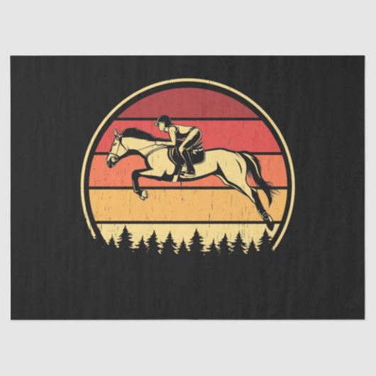 Papier Mousseline Cheval Fille équitation (Recto)