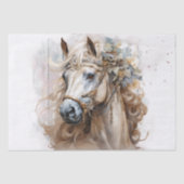 Papier Mousseline Cheval floral (Recto)