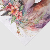 Papier Mousseline Cheval floral exceptionnel (Détail)