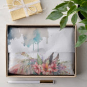Papier Mousseline Cheval floral exceptionnel (Cadeau)