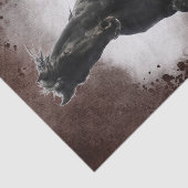 Papier Mousseline Cheval friésien noir (Détail)