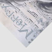 Papier Mousseline Cheval hiver Aquarelle de Noël (Détail)