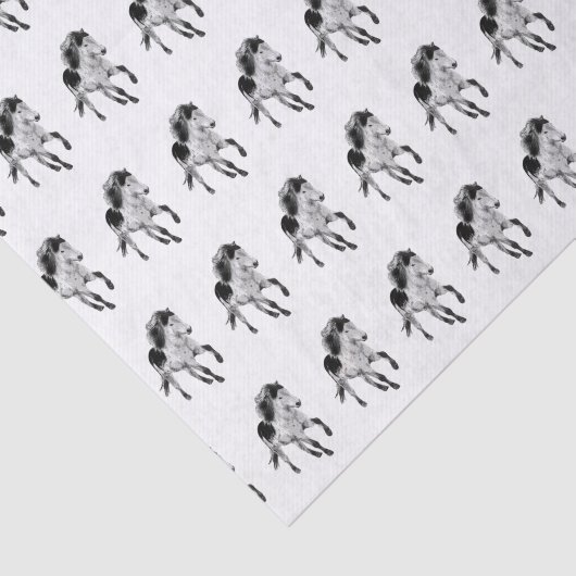 Papier Mousseline Cheval islandais en mouvement (Détail)