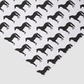 Papier Mousseline Cheval noir élégant (Détail)