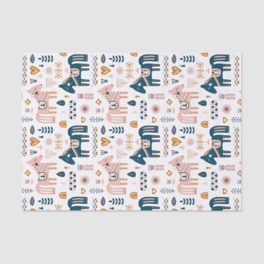 Papier Mousseline Cheval nordique du Folkart (Recto)