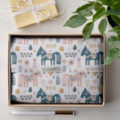 Papier Mousseline Cheval nordique du Folkart (Cadeau)