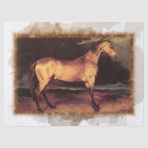 Papier Mousseline Cheval peinture d'art Vintage