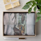 Papier Mousseline Cheval Racing Cou et Cou Découpage (Cadeau)