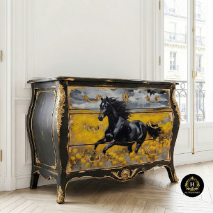 Papier Mousseline Cheval Sauvage Mustang Découpage Rustique