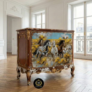 Papier Mousseline Cheval Sauvage Mustang Découpage Rustique
