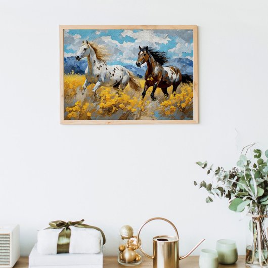 Papier Mousseline Cheval Sauvage Mustang Découpage rustique