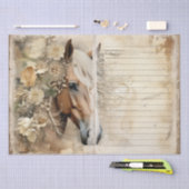 Papier Mousseline Cheval Shabby Chic Junk Journal papier (Artisanat)