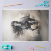Papier Mousseline Cheval Stallion Noir Courir Découpage (Artisanat)