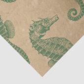 Papier Mousseline Cheval vert clair sur la Découpage Tan (Détail)