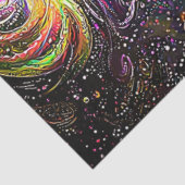 Papier Mousseline Cheval Whimsical De Découpage Abstrait Vibrant (Détail)