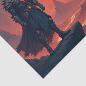 Papier Mousseline Chevalier noir de flamme (Détail)
