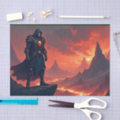 Papier Mousseline Chevalier noir de flamme (Artisanat)