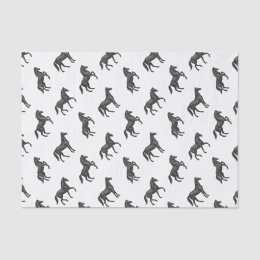 Papier Mousseline Chevaux (Recto)
