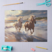Papier Mousseline Chevaux (Artisanat)