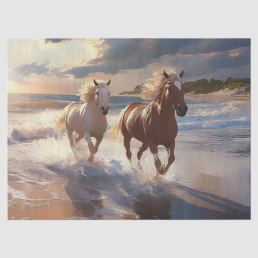 Papier Mousseline Chevaux (Recto)