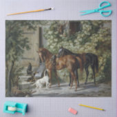 Papier Mousseline Chevaux à la Porche (par Albrecht Adam) (Artisanat)