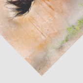 Papier Mousseline Chevaux à l'aquarelle Découpage Art (Détail)