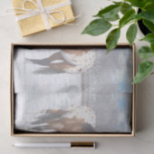 Papier Mousseline Chevaux Appaloosa De Baie Brown En Neige (Cadeau)