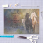 Papier Mousseline Chevaux Avec Un Papier Tissu Découpage De Prière (Artisanat)