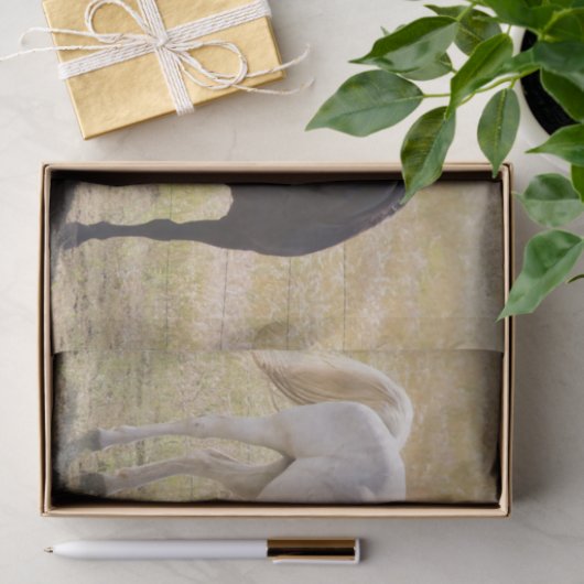 Papier Mousseline Chevaux d'amour (Cadeau)