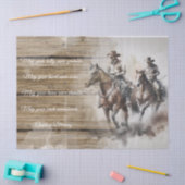 Papier Mousseline Chevaux de Bienheureux Cowboy (Artisanat)