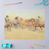 Papier Mousseline Chevaux de course par Maynard Dixon (Artisanat)