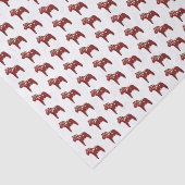 Papier Mousseline Chevaux de Dala Suédois Rouge (Détail)