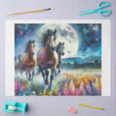 Papier Mousseline Chevaux de lune sauvage (Artisanat)