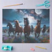 Papier Mousseline Chevaux de lune sauvage (Artisanat)