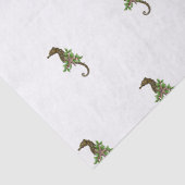 Papier Mousseline Chevaux de mer Motif Noël blanc (Détail)