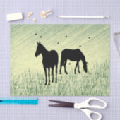 Papier Mousseline Chevaux en campagne (Artisanat)