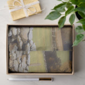 Papier Mousseline Chevaux en campagne Découpage de ferme rustique (Cadeau)