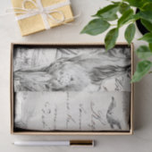 Papier Mousseline Chevaux en clôture de pâturage Découpage de script (Cadeau)