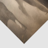 Papier Mousseline Chevaux en Sepia Découpage (Détail)