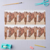 Papier Mousseline Chevaux étourdissant dans un pâturage (Artisanat)