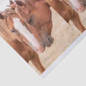 Papier Mousseline Chevaux étourdissant dans un pâturage (Détail)